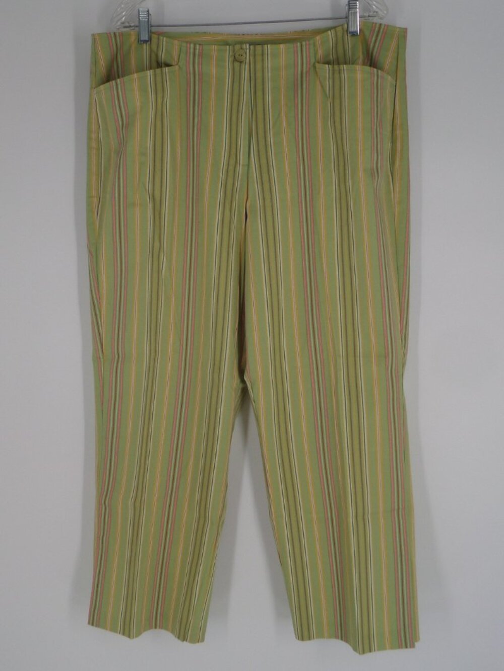 J.H. Collectibles  Stretch Multi Color Crop Pants Size 18 NWOT